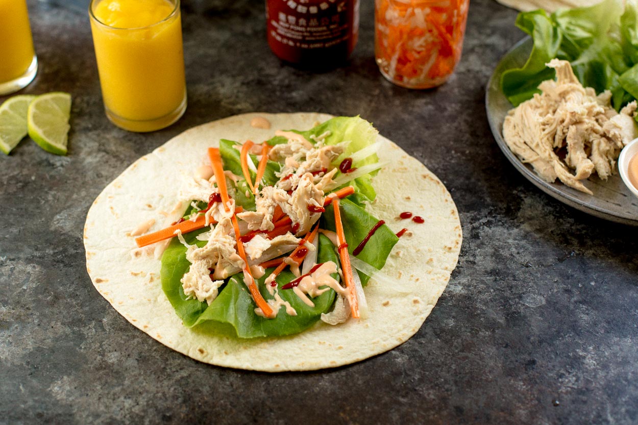 Rotisserie Chicken Banh Mi Wrap