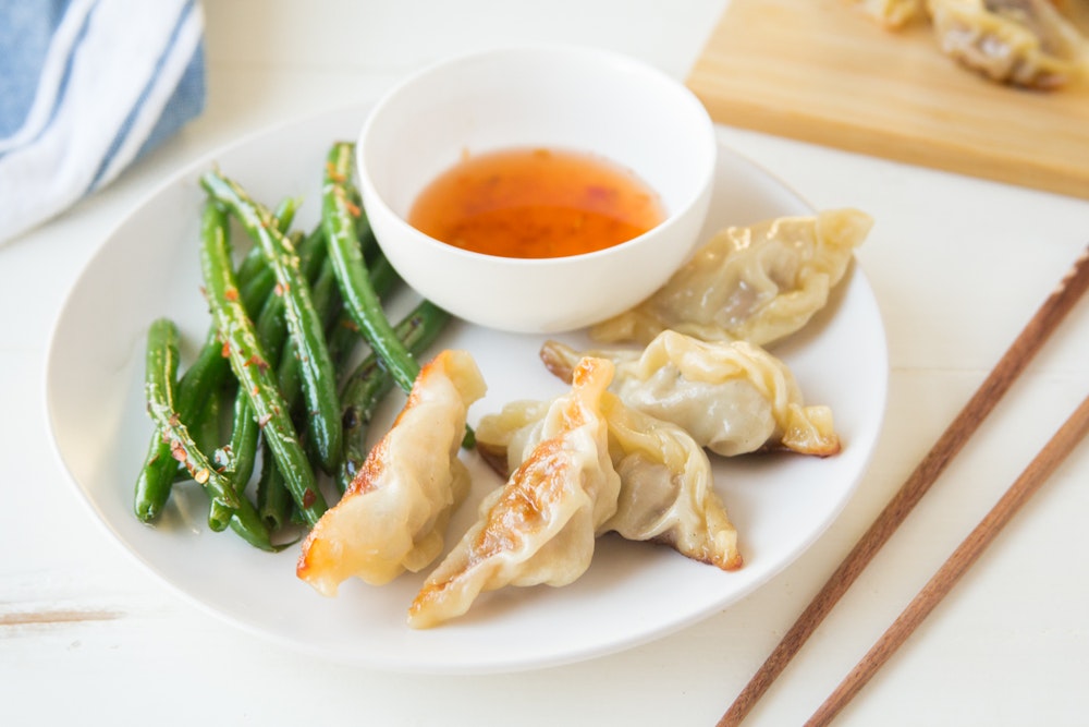 Mushroom and Cabbage Potstickers 