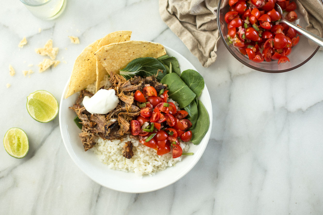 Slow Cooker Mojo Pork Bowl