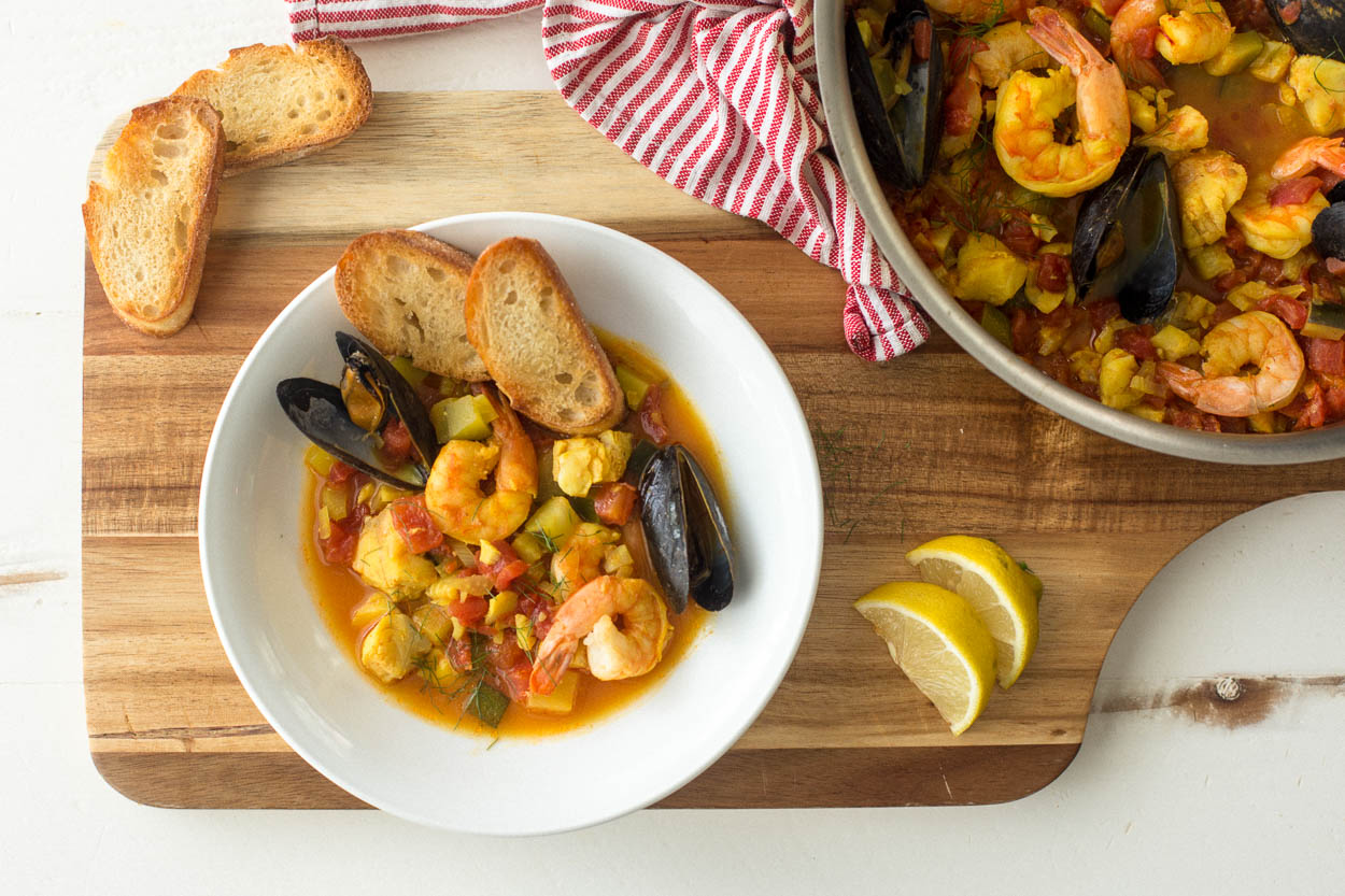 Potato and White Bean Stew with Saffron 