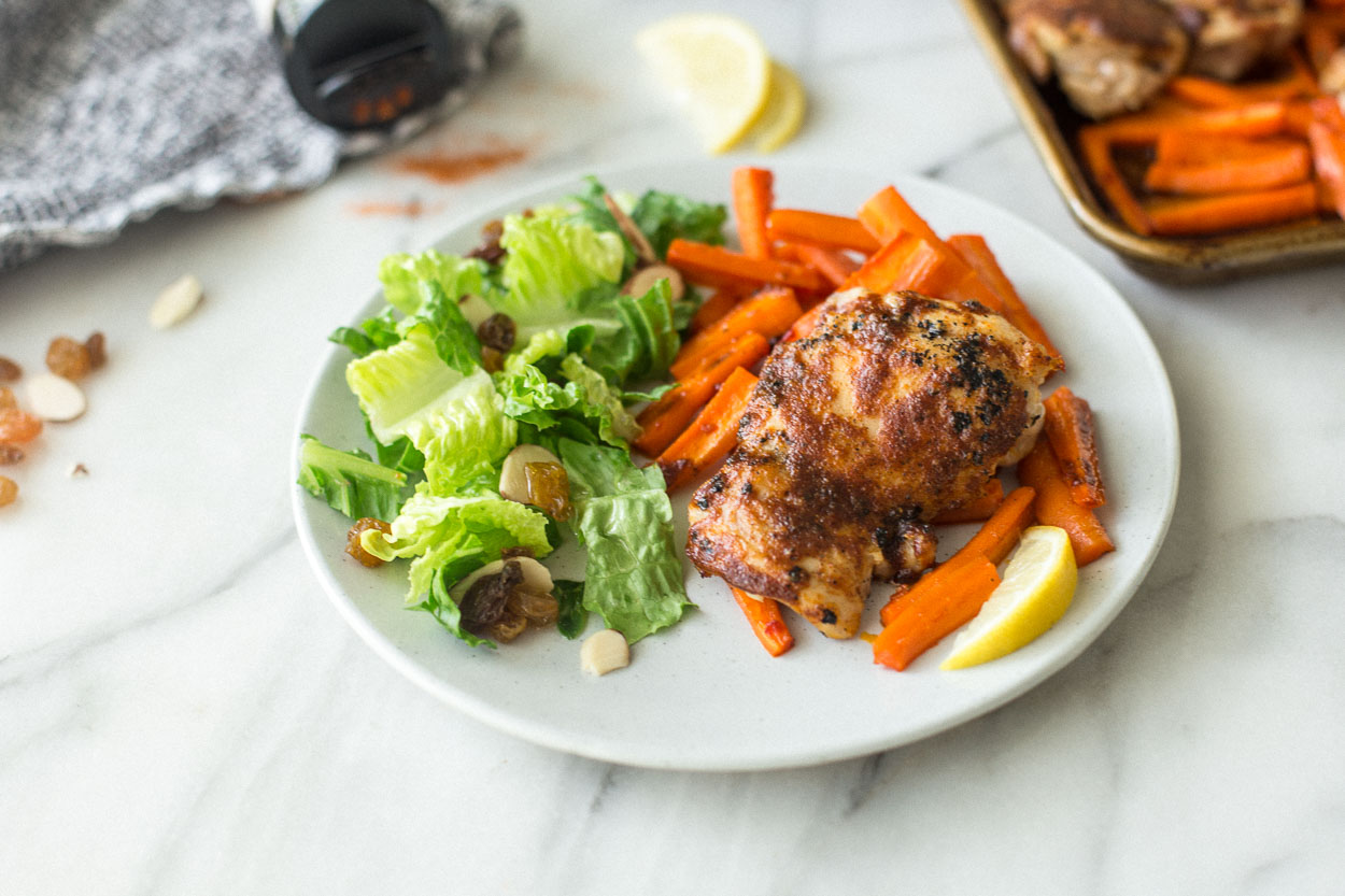 Sheet Pan Berbere Chicken and Carrots