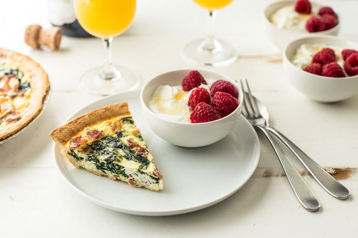 Spinach and Bacon Quiche