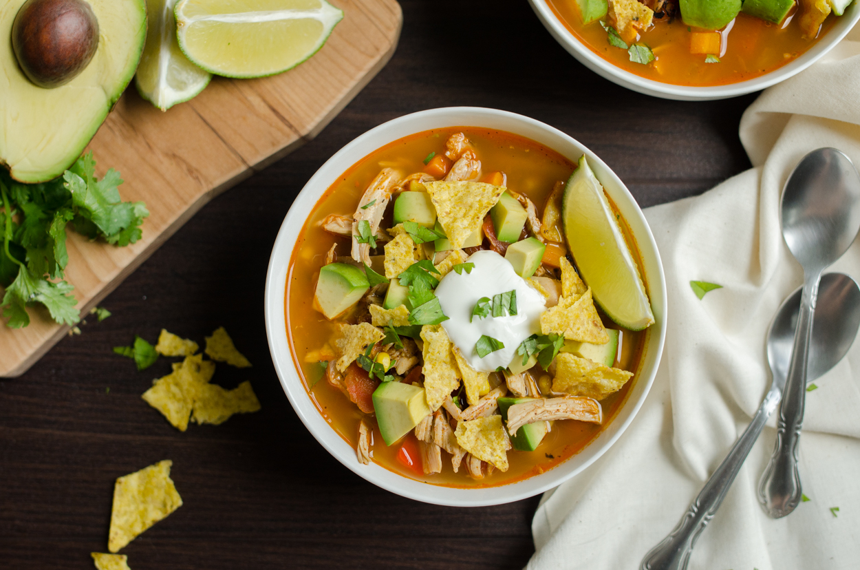 Slow Cooker Sopa Azteca with Chicken
