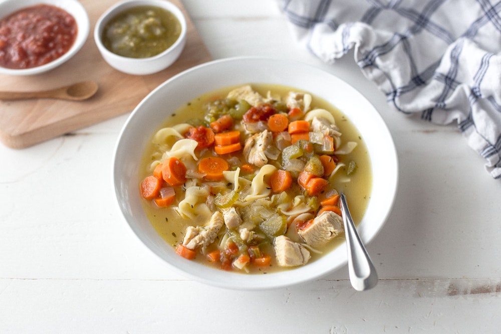 Chicken Soup with Carrots and Broccoli