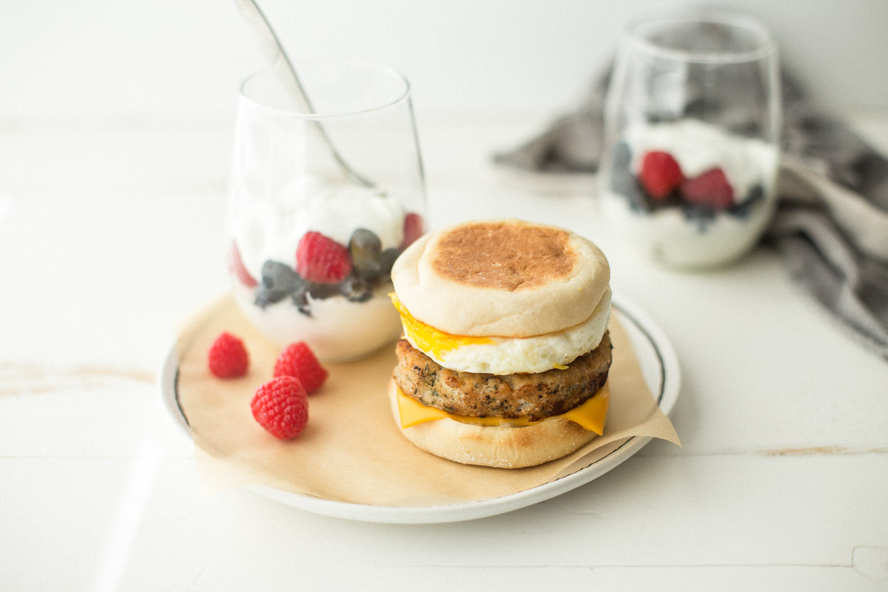 Turkey Sausage and Scrambled Eggs