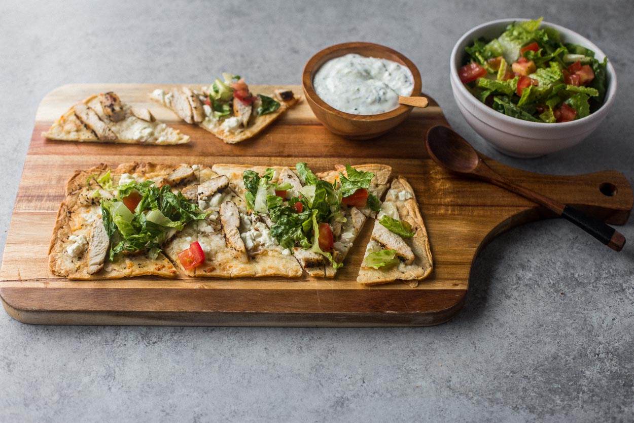 Greek Chicken Flatbread Cook Smarts