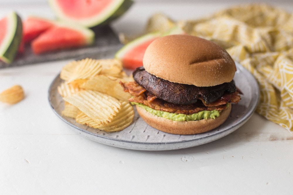 Portobello Burger with Bacon and Avocado