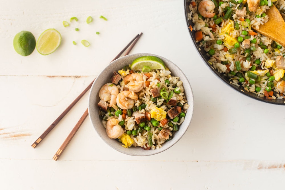 Tempeh Fried Rice with Cashews
