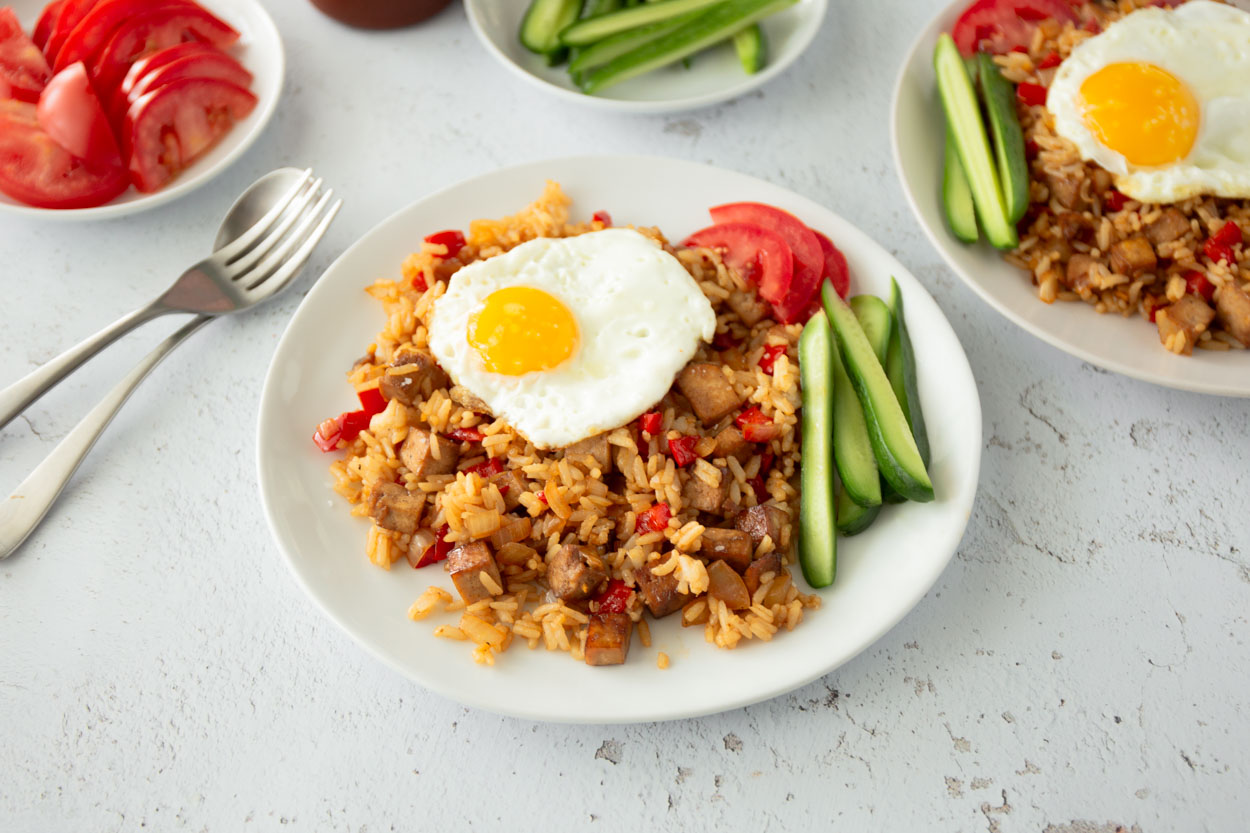 Nasi Goreng with Tofu and Fried Egg Cook Smarts
