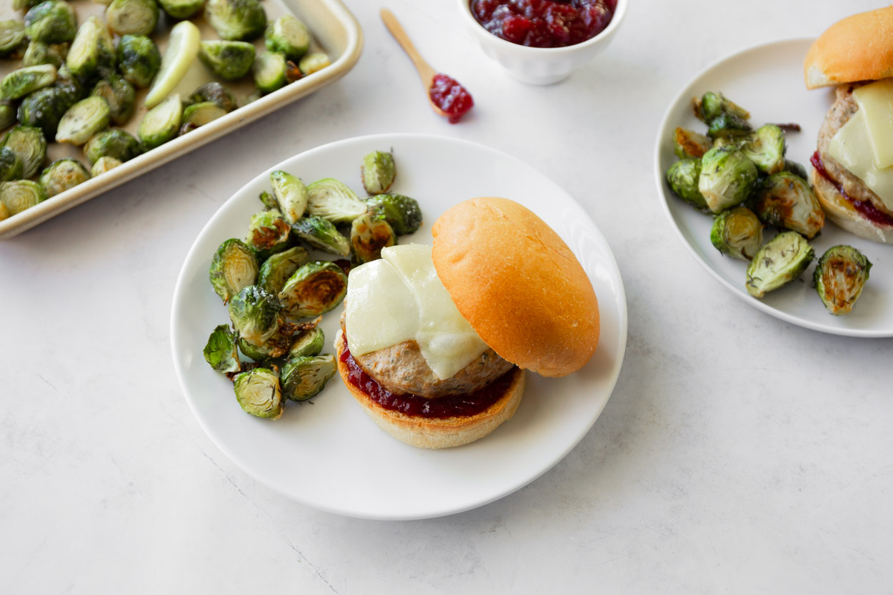 Thanksgiving Burger with Gruyere and Cranberry Sauce