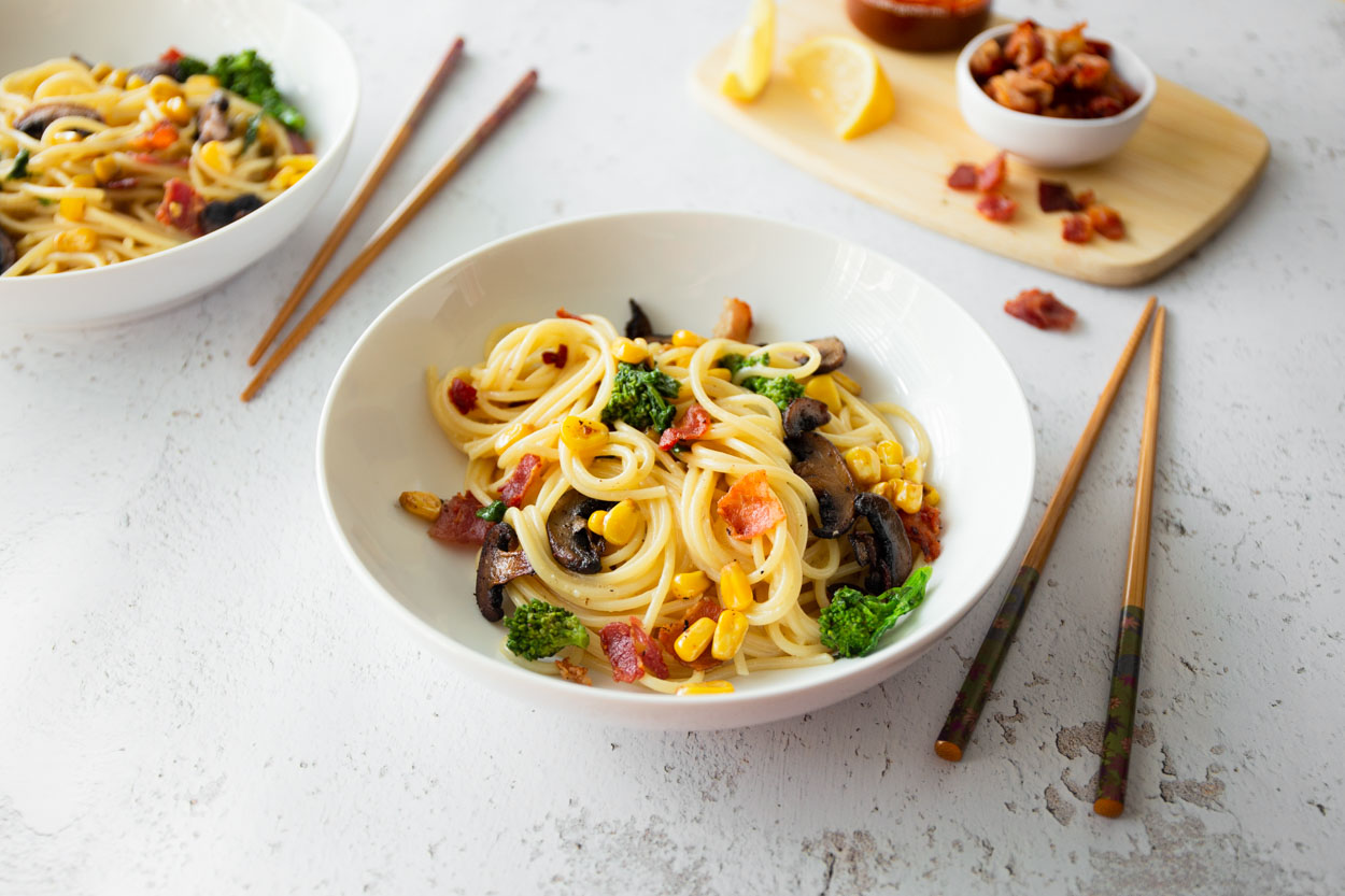 Miso Spaghetti Carbonara 