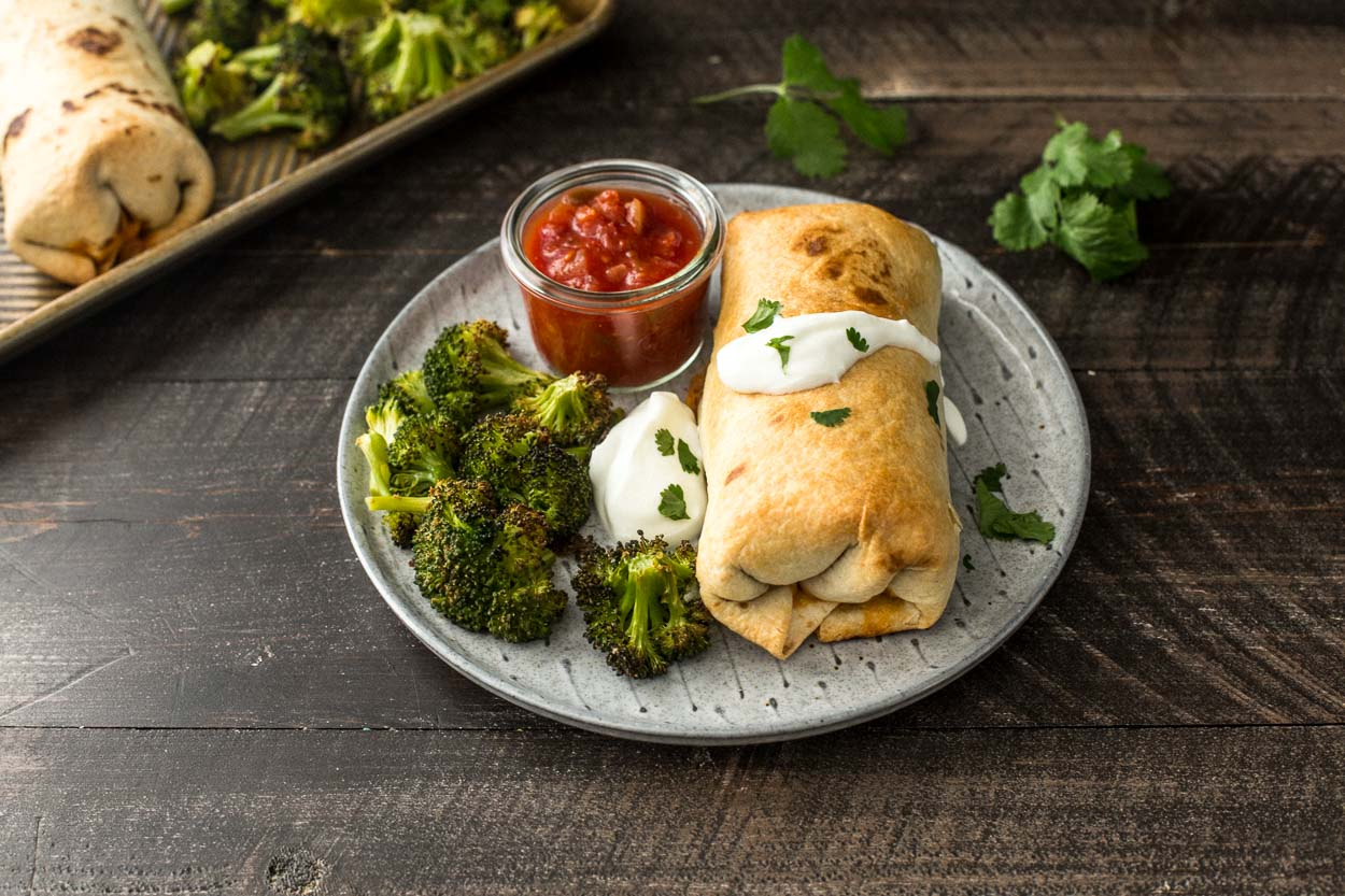 Baked Chicken Chimichangas