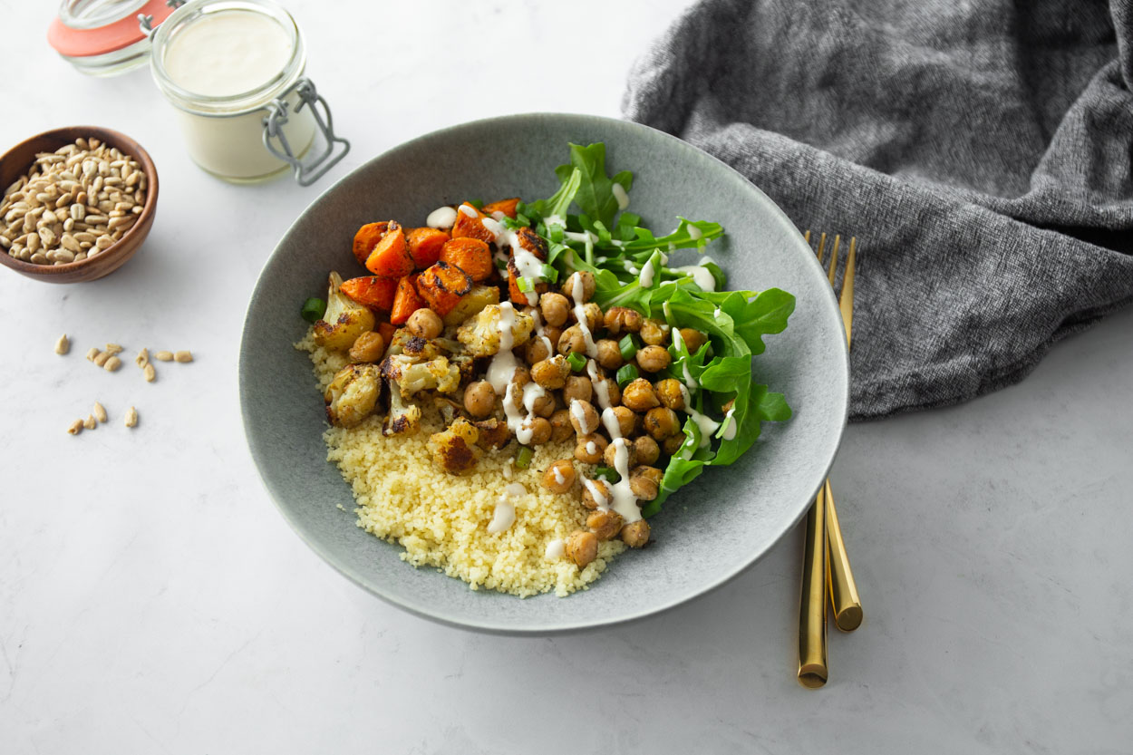 Miso-Tahini Couscous Bowl
