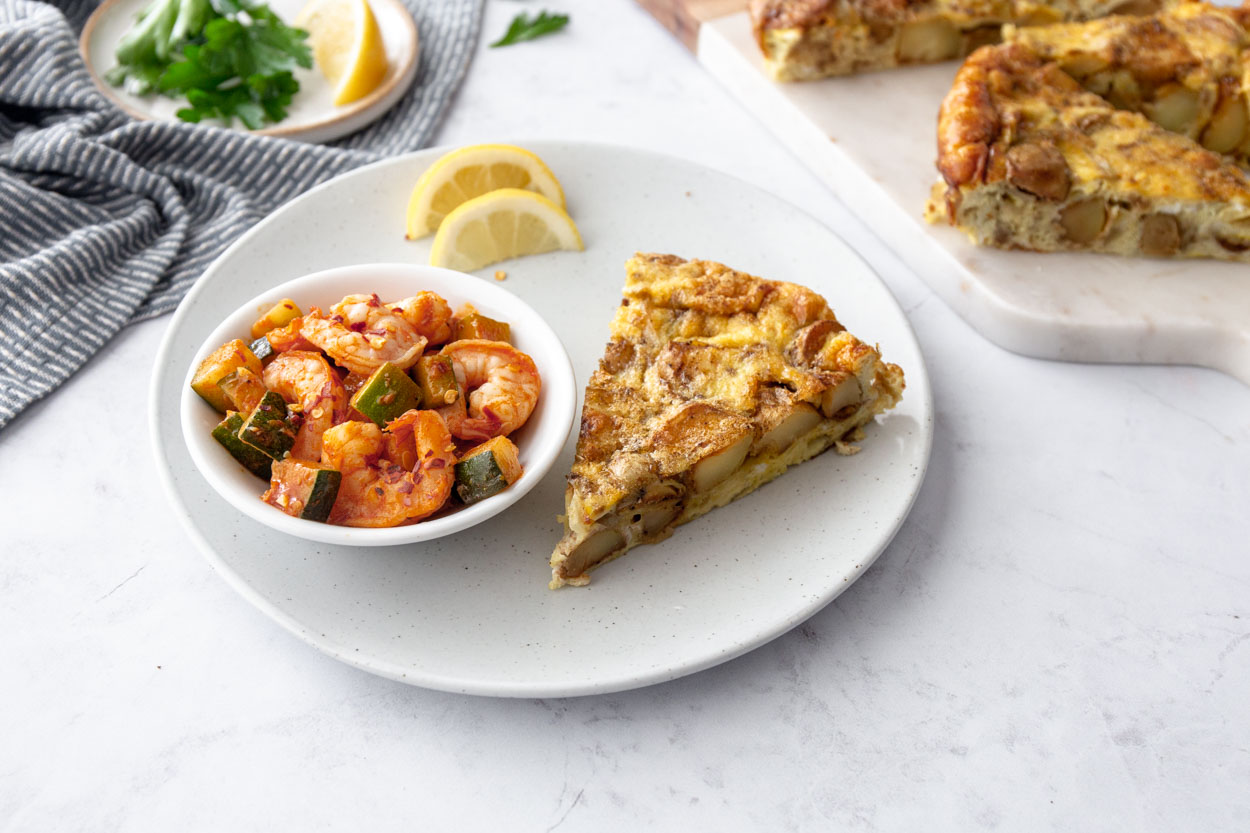 Gambas al Ajillo (Garlic Shrimp) with Zucchini