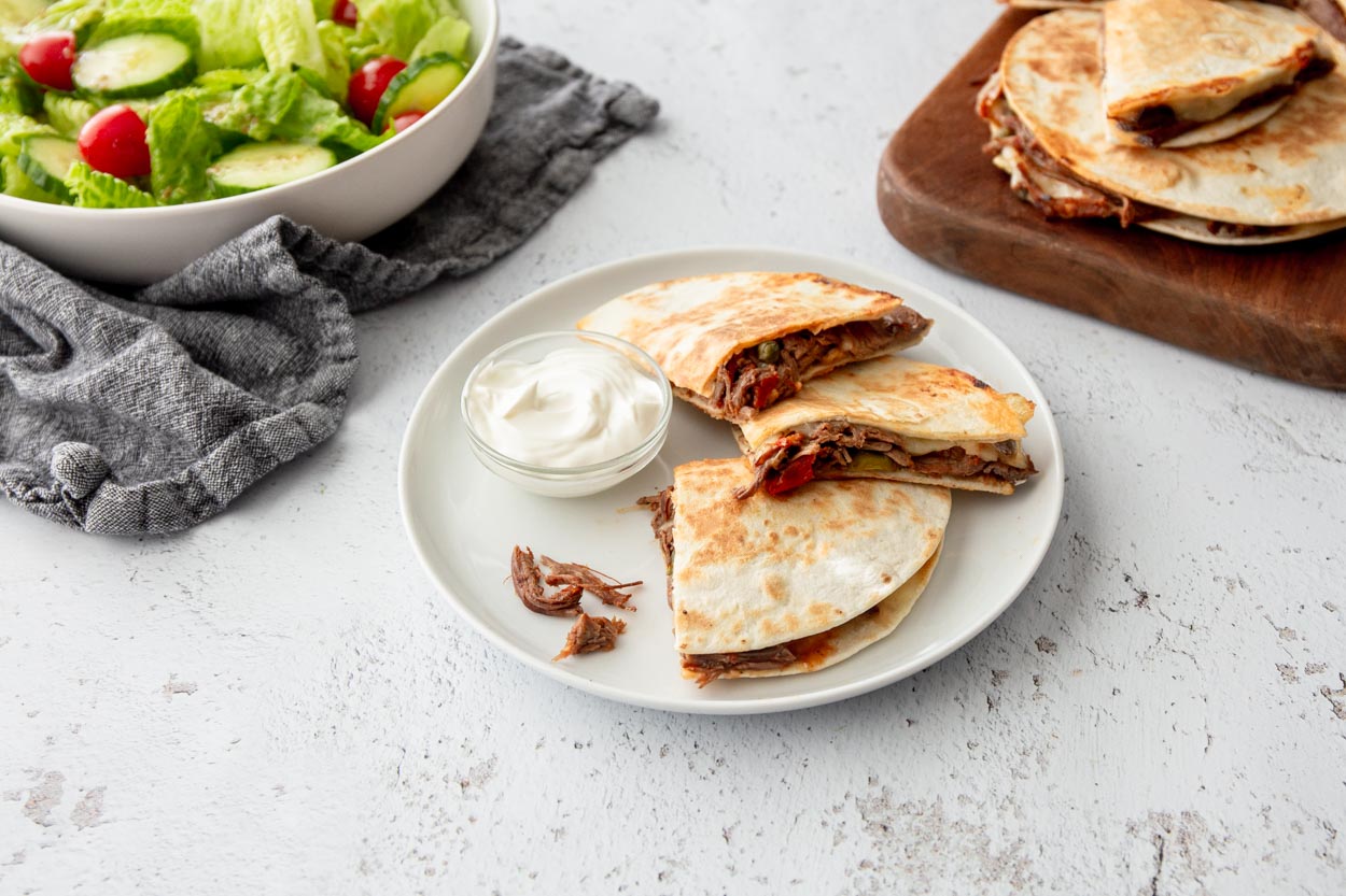 [Leftover] Ropa Vieja Quesadilla