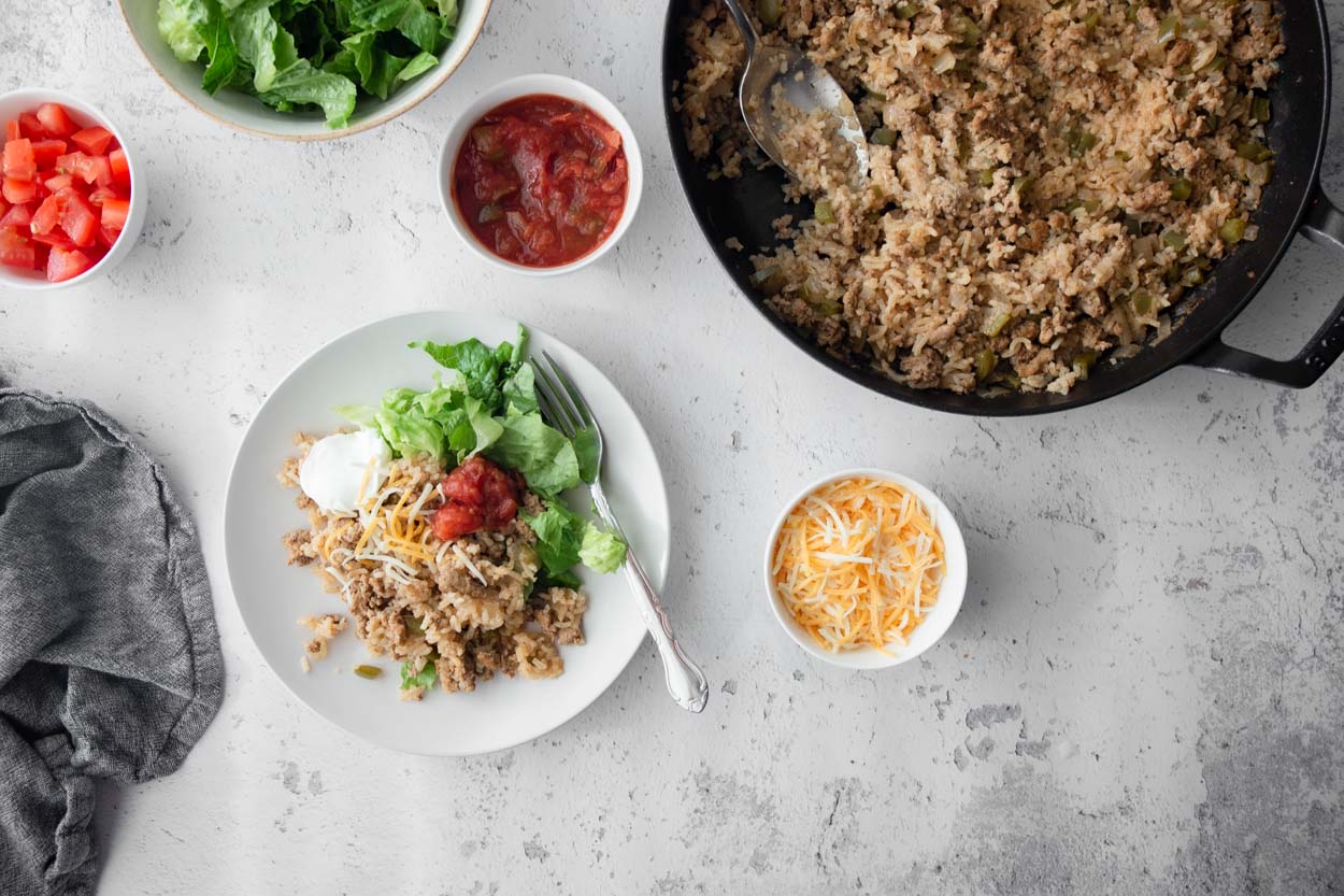 Tex Mex Rice Casserole with Black Beans