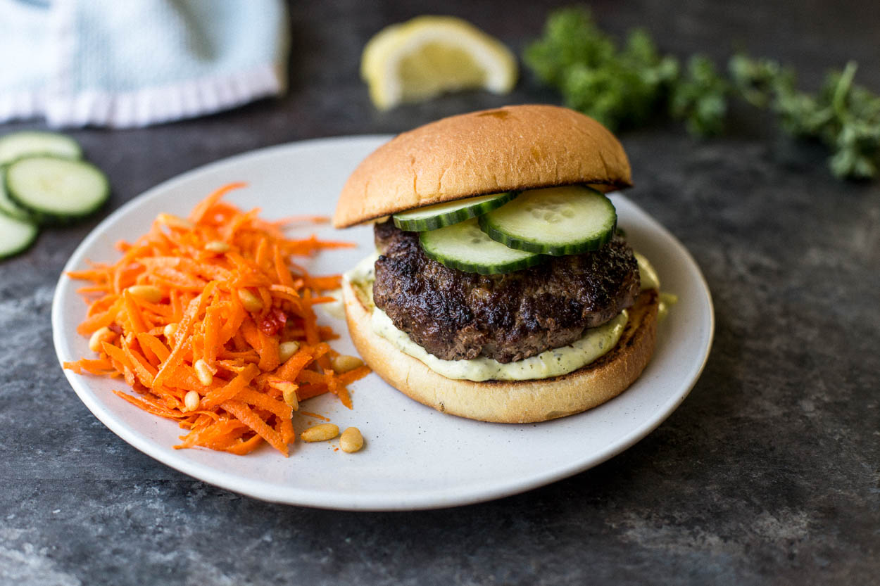 Kofta Burger with Chermoula Mayo