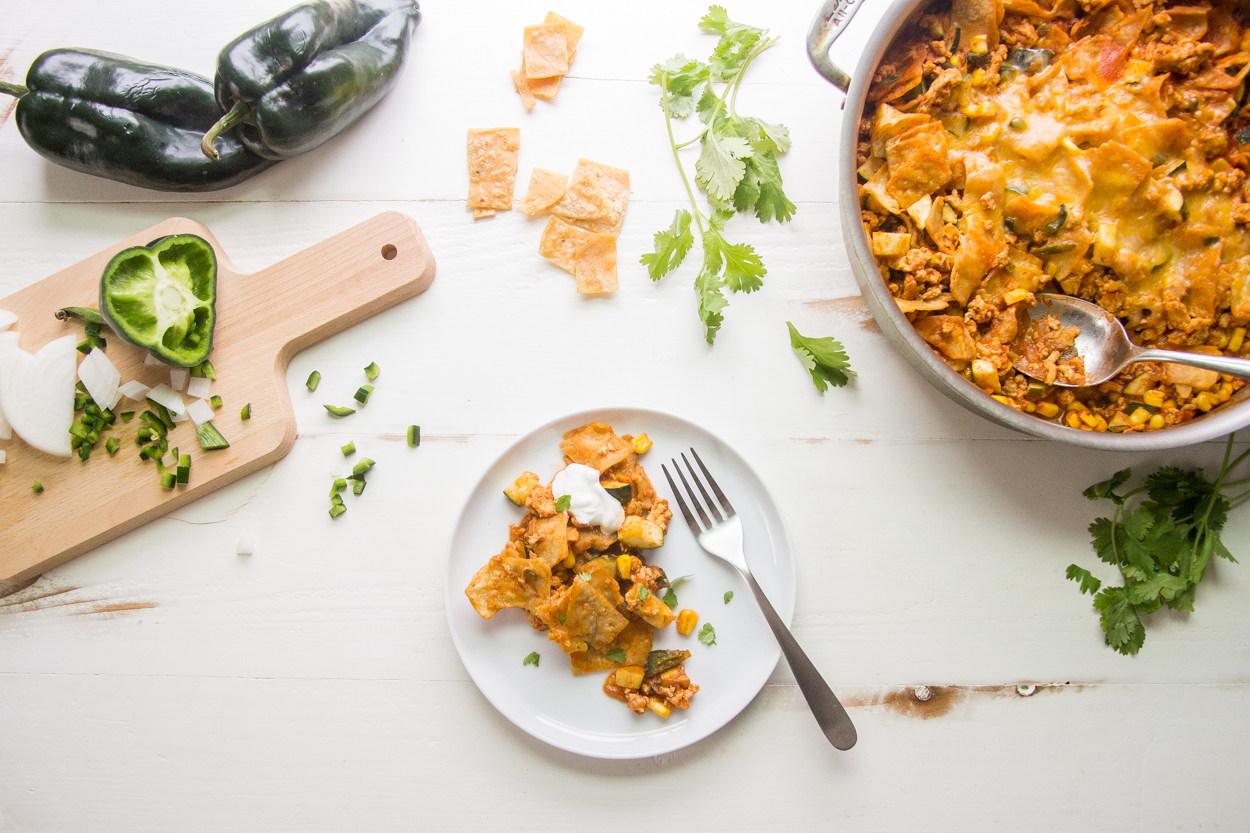 Skillet Enchiladas with Ground Chicken
