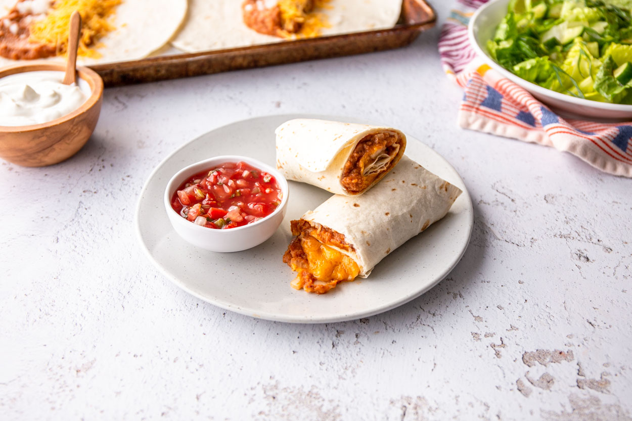 Refried Bean And Cheese Burrito | Cook Smarts