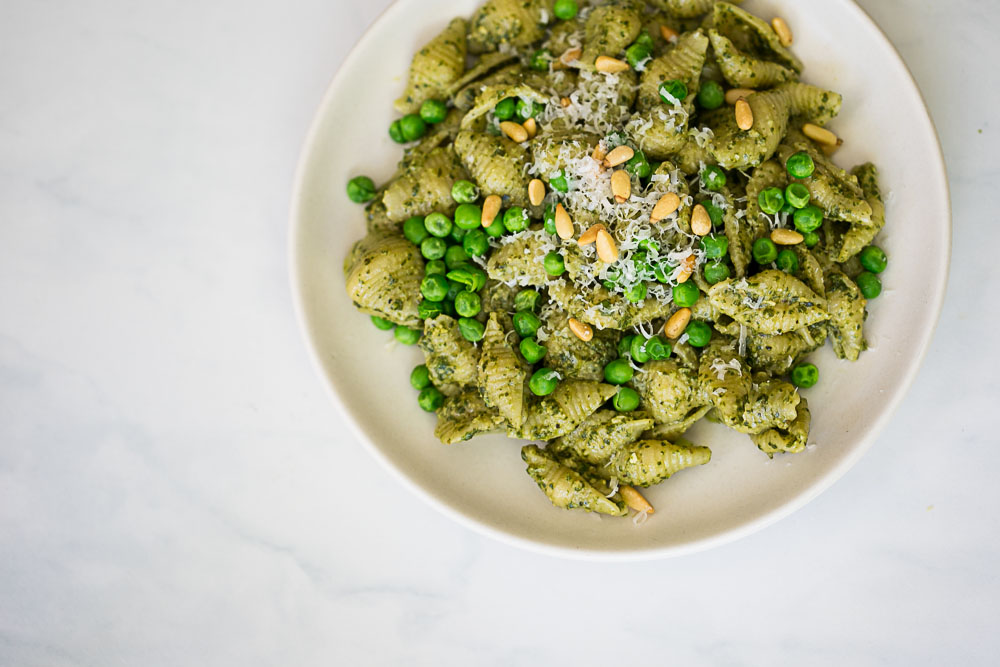 Pasta with Pesto and Spring Peas