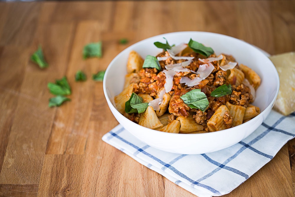 Turkey Bolognese with Pasta