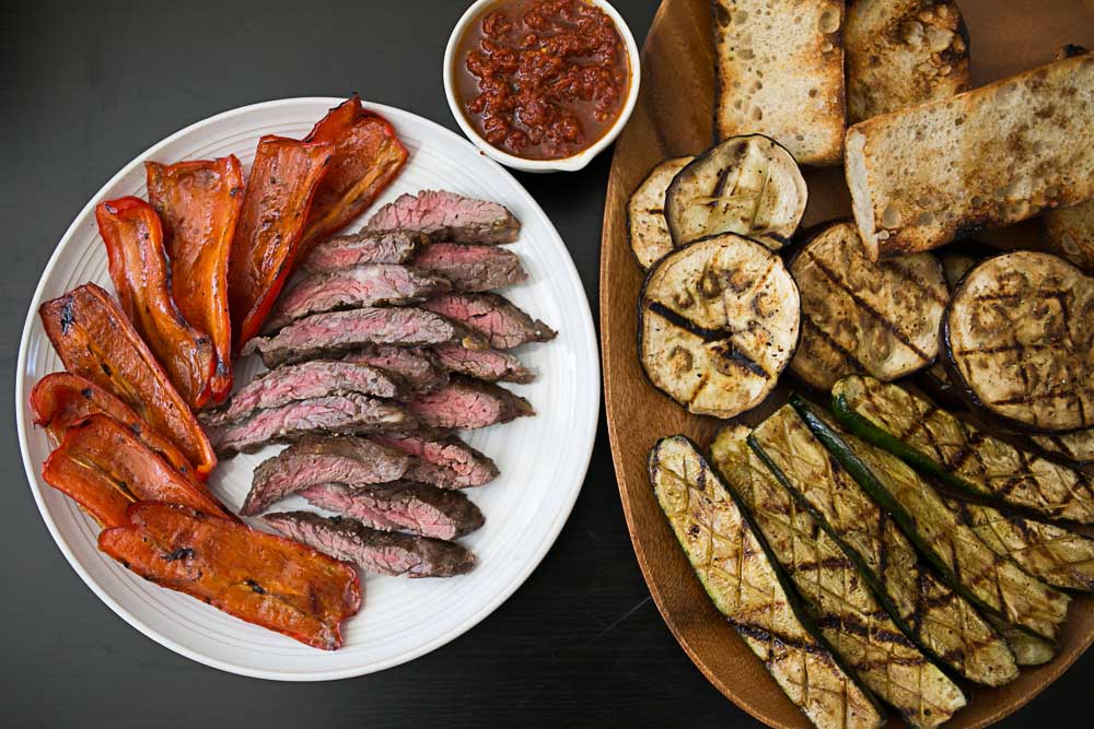 Skirt Steak and Vegetable Grill Plate