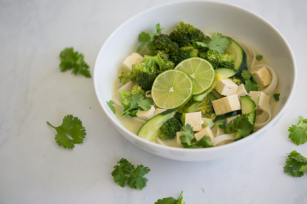 Tofu and Green Curry Noodles