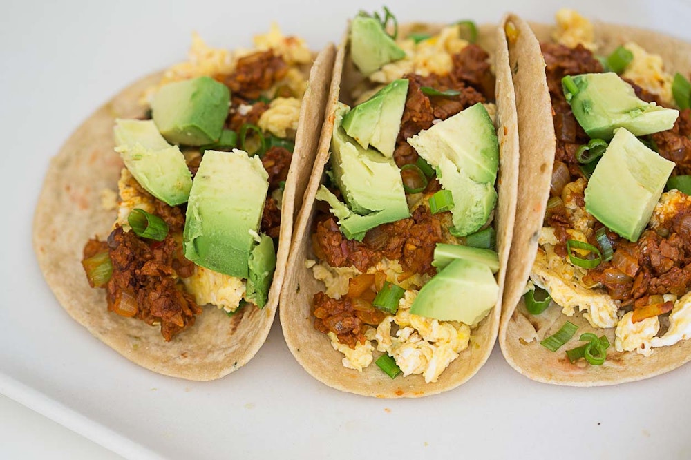 Soyrizo Breakfast Tacos