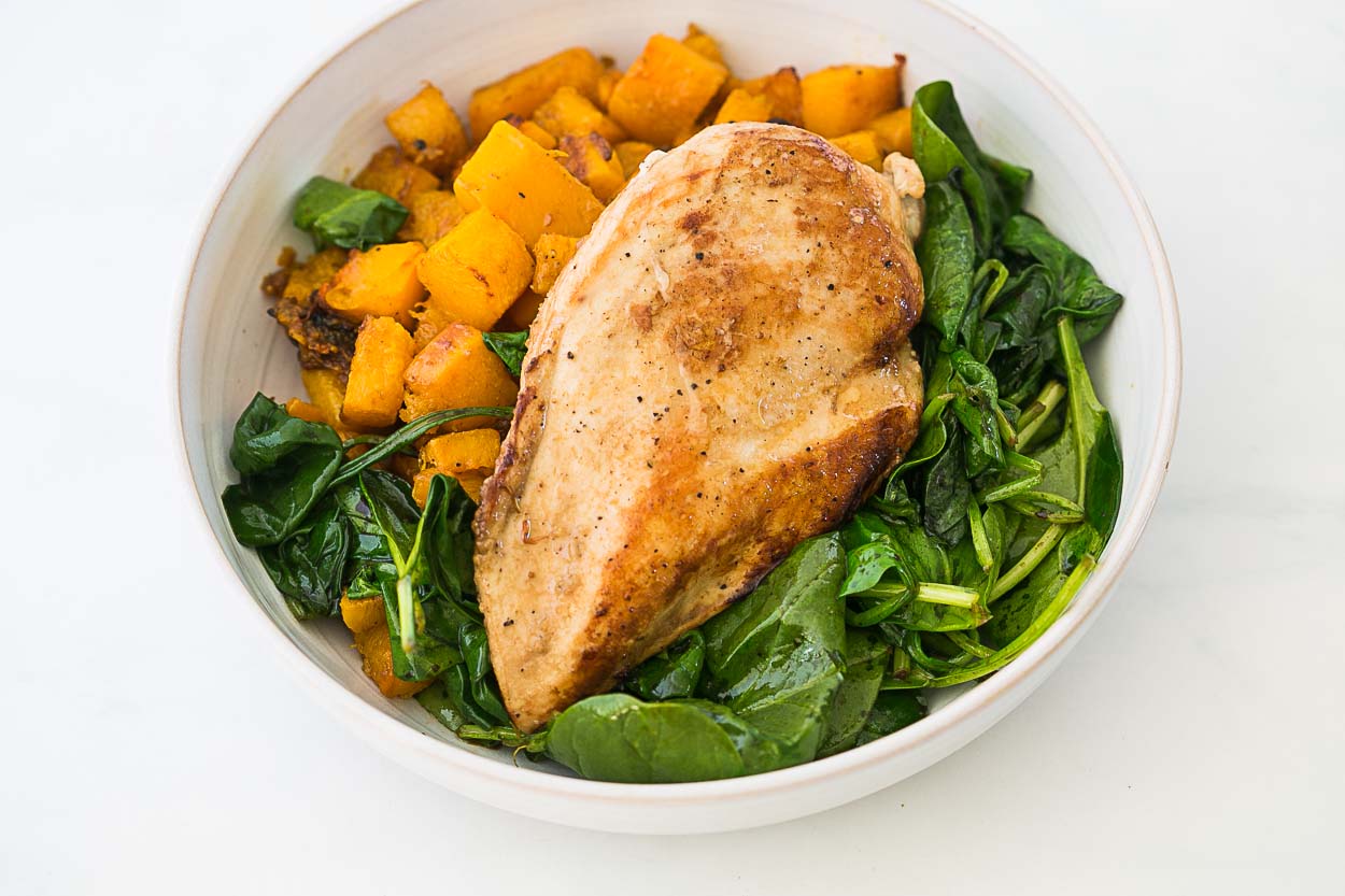 Balsamic Chicken with Sauteed Spinach		