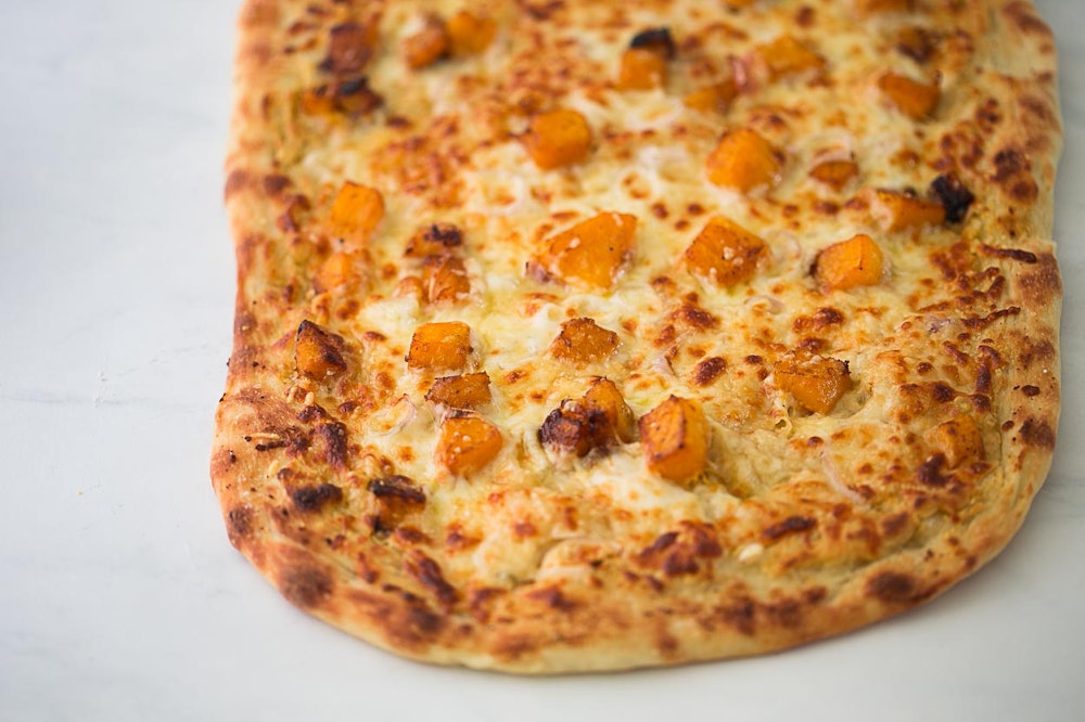 Roasted Butternut Squash and Hummus Pizza		