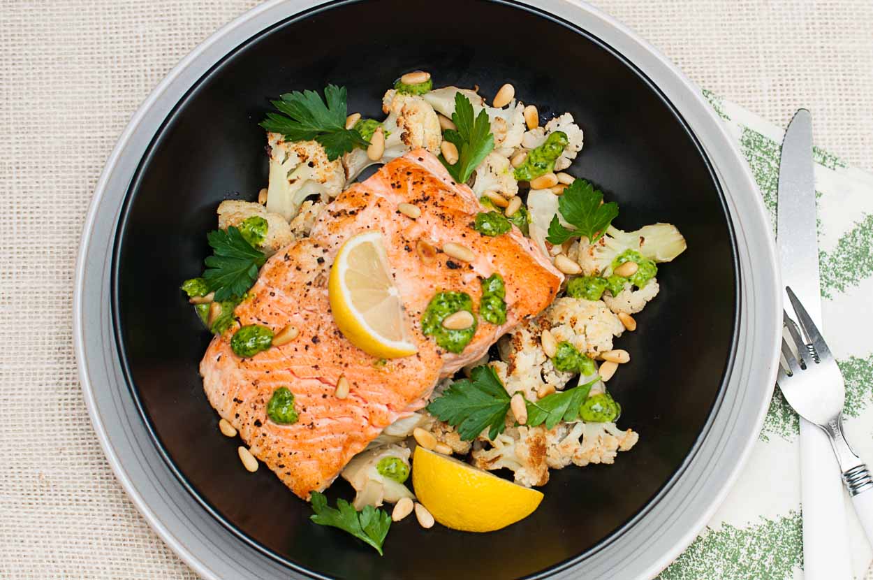 Pan-seared Salmon with Chimichurri Sauce		