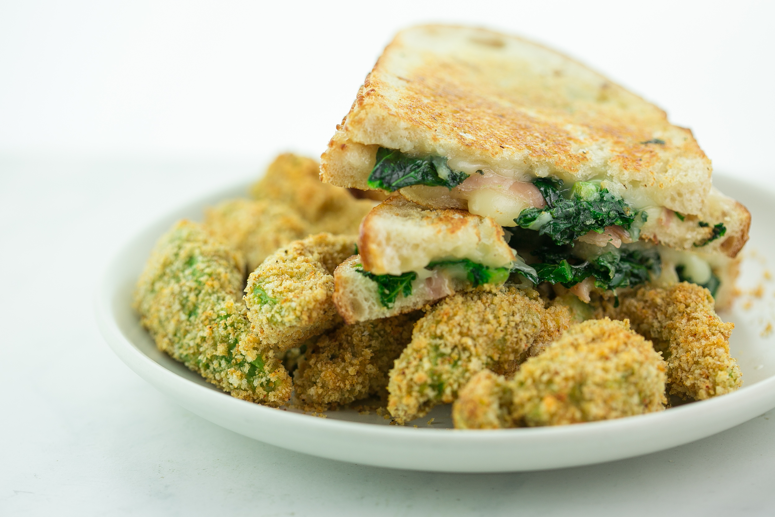 Grilled Cheese with Prosciutto and Kale