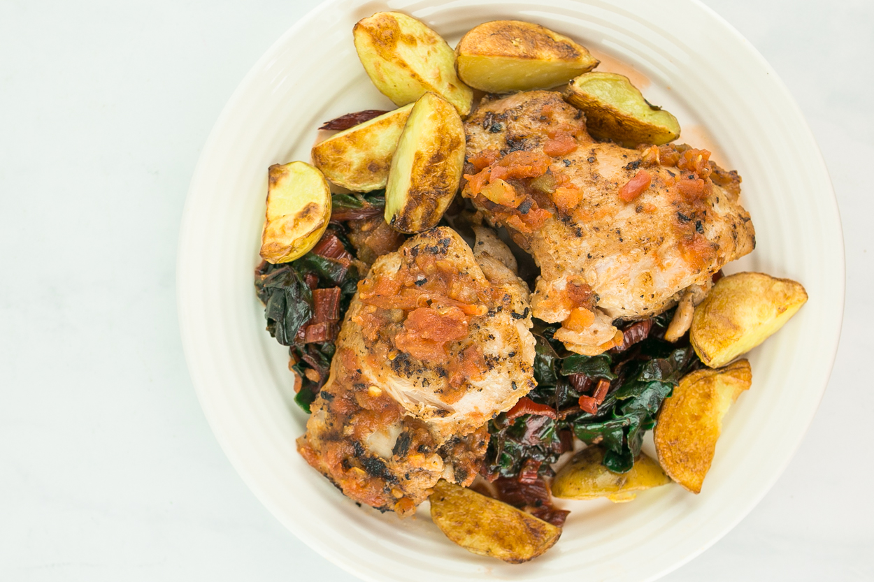 Skillet Chicken with Chard