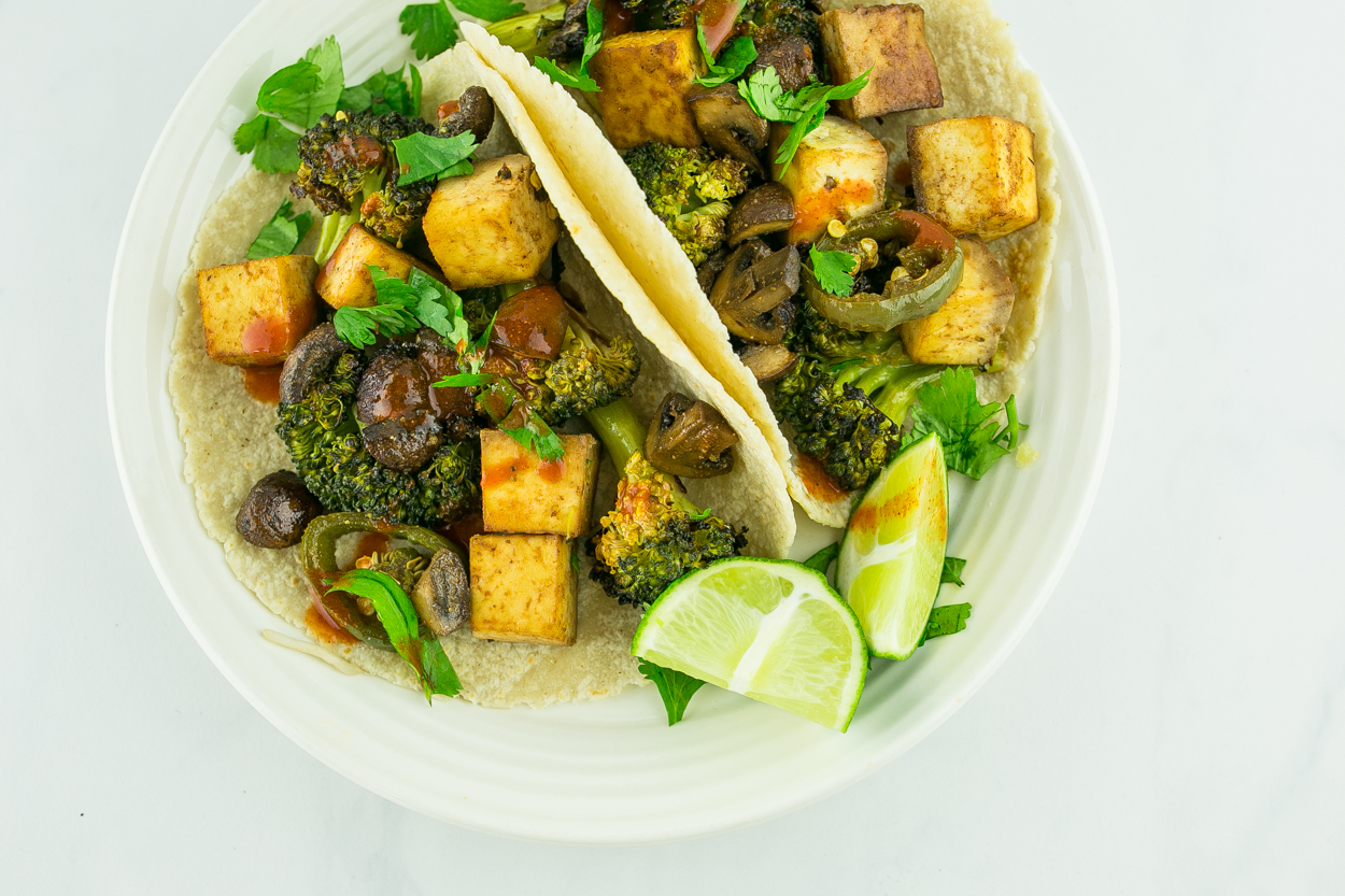 Roasted Broccoli and Tofu Tacos		