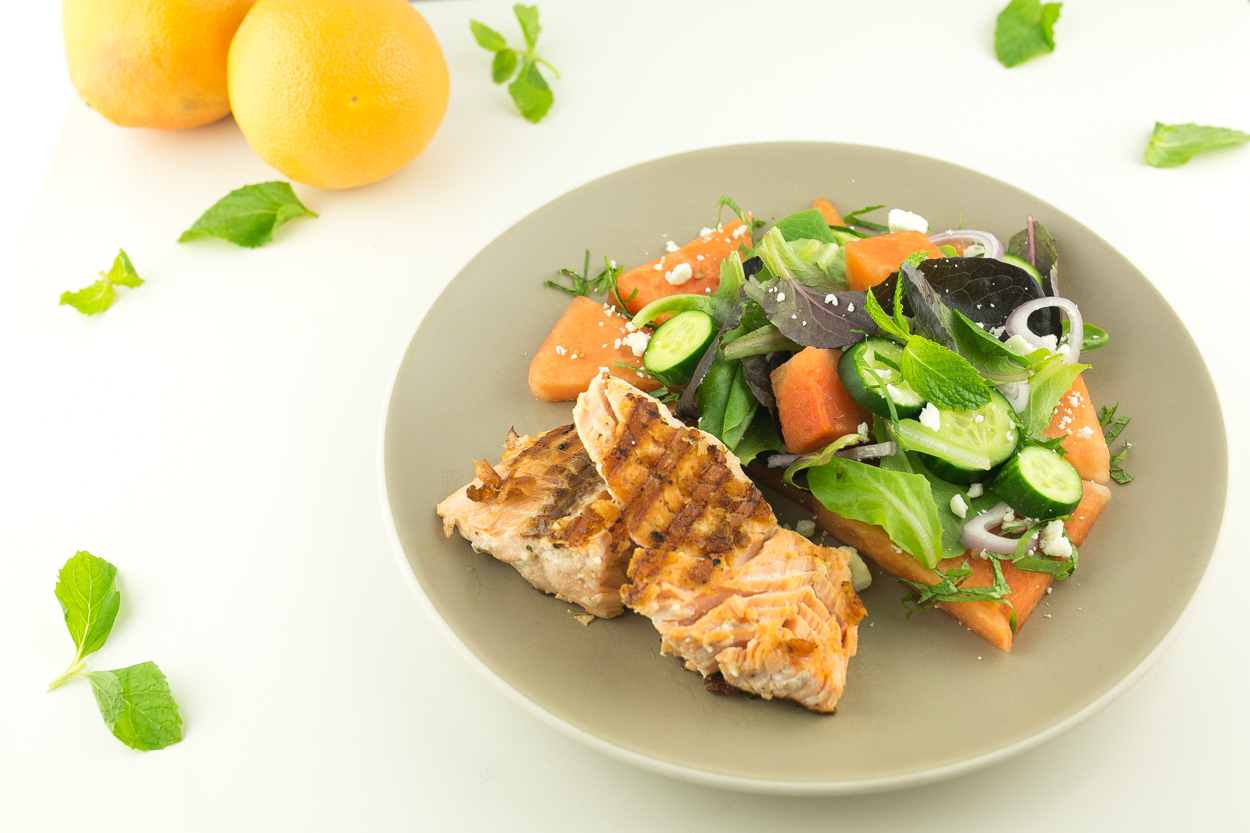 Grilled Salmon with Orange Vinaigrette