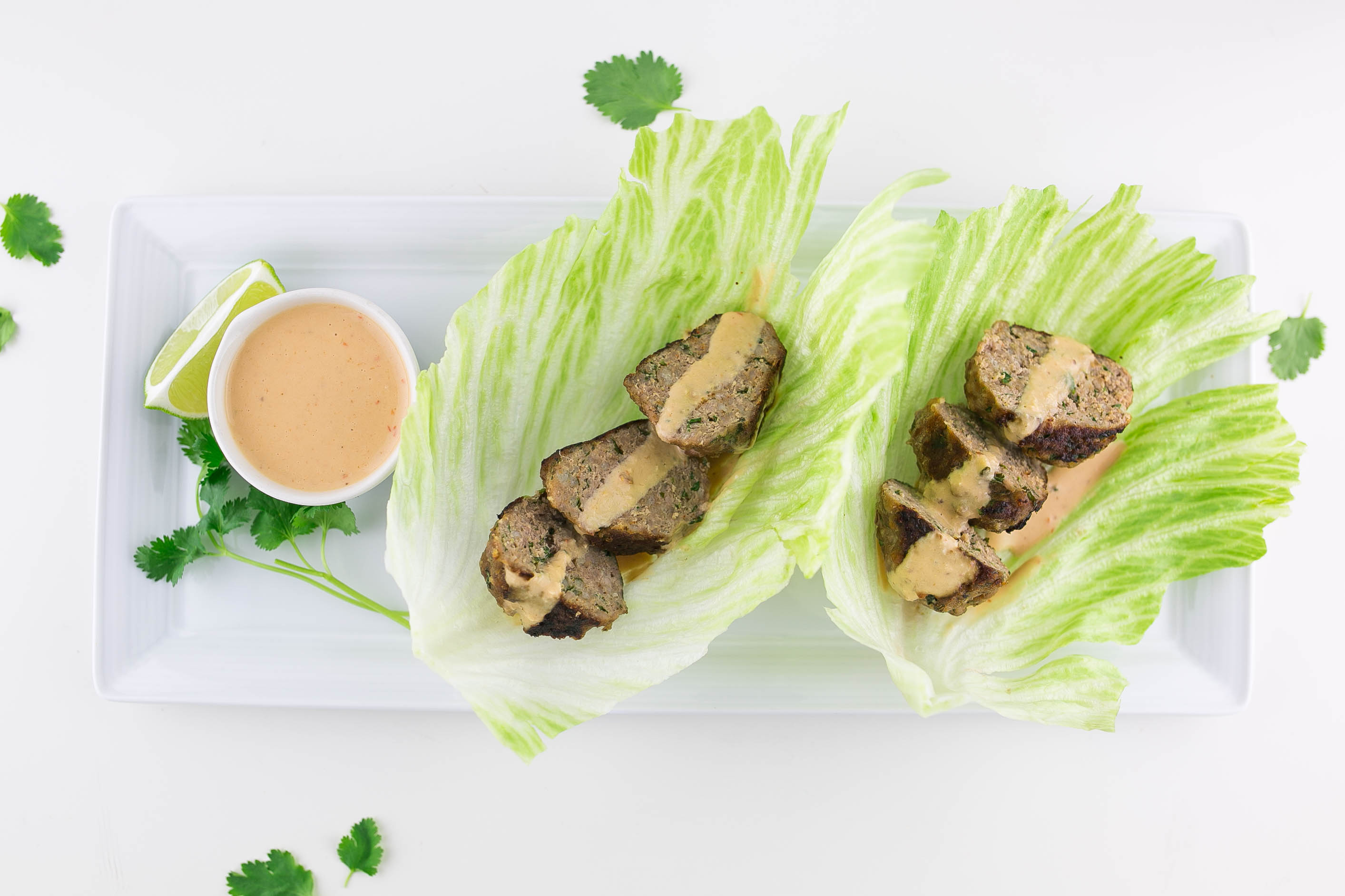 Turkey Meatball Lettuce Cups