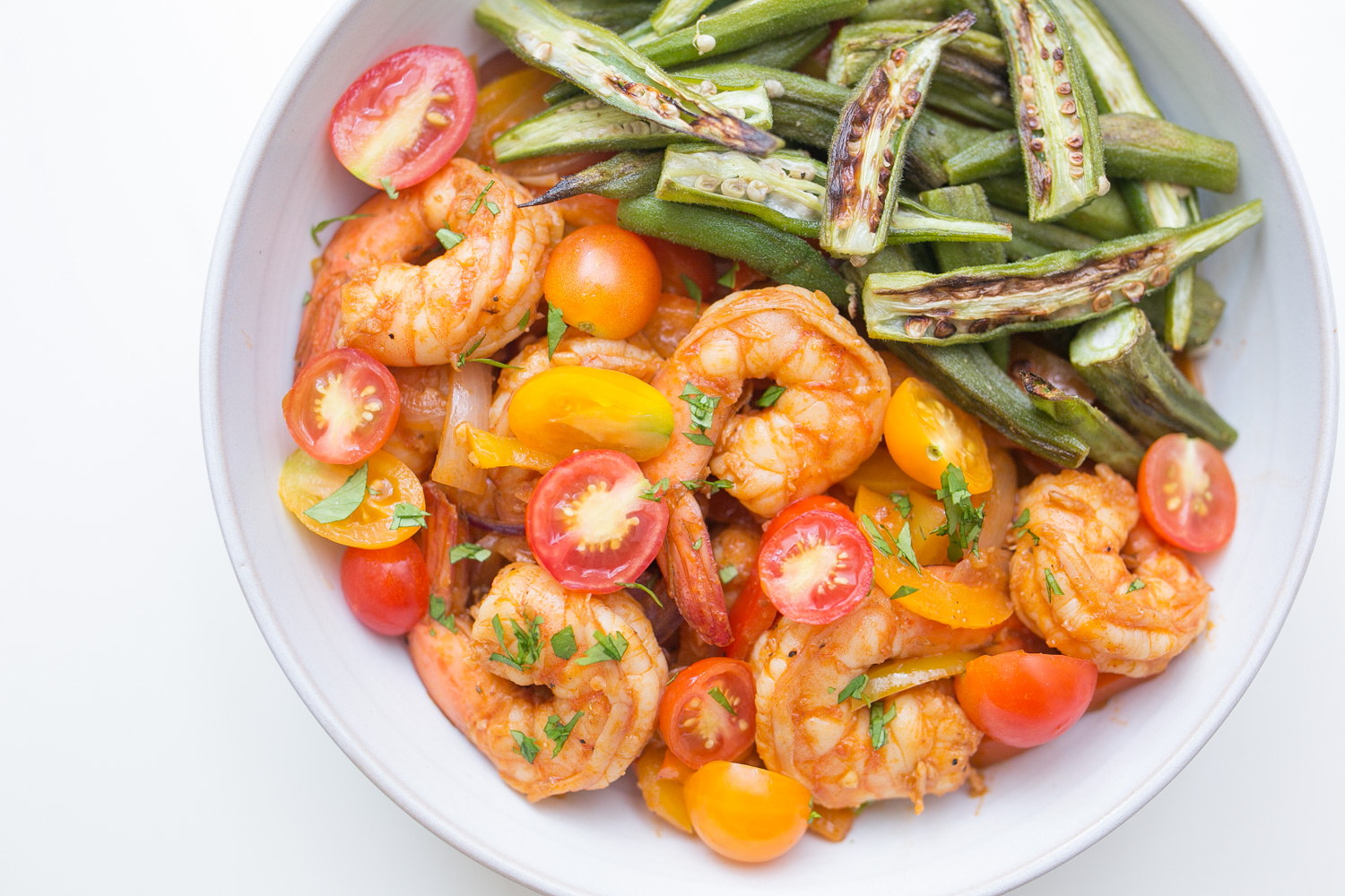 Cajun Shrimp (or Tempeh) Saute