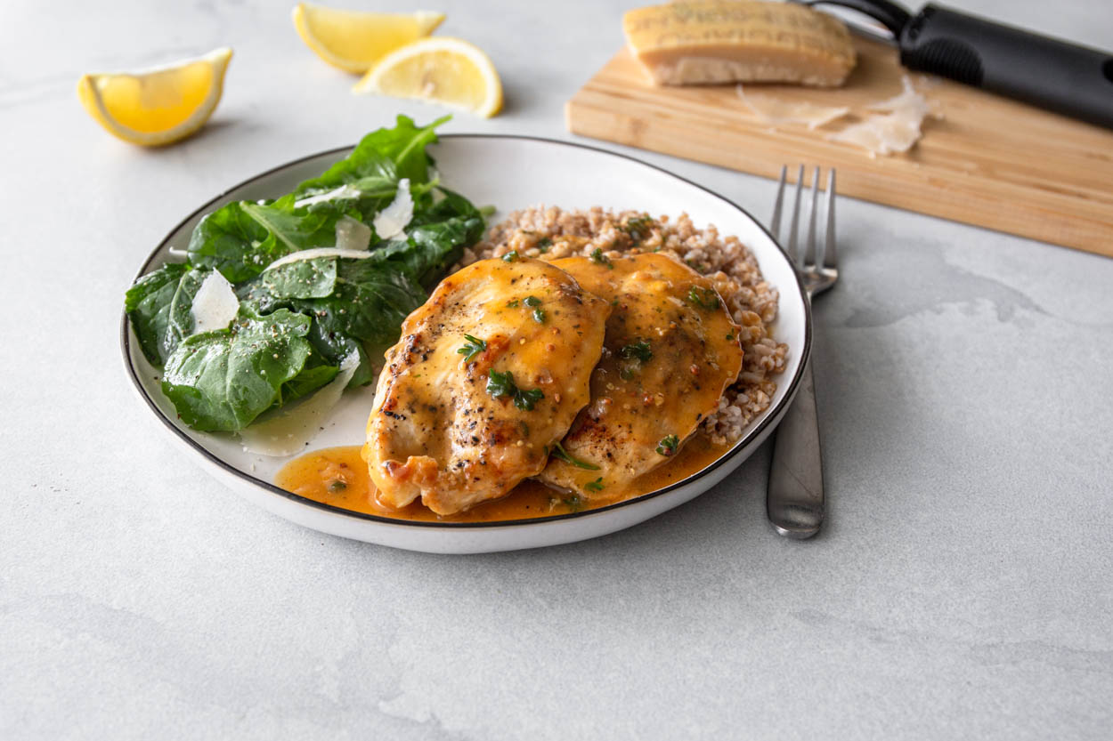 Chicken Paillard with White Wine Pan Sauce 