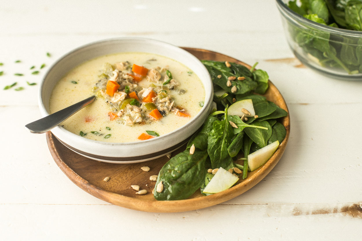 Slow Cooker (or not) Chicken and Mushroom Soup