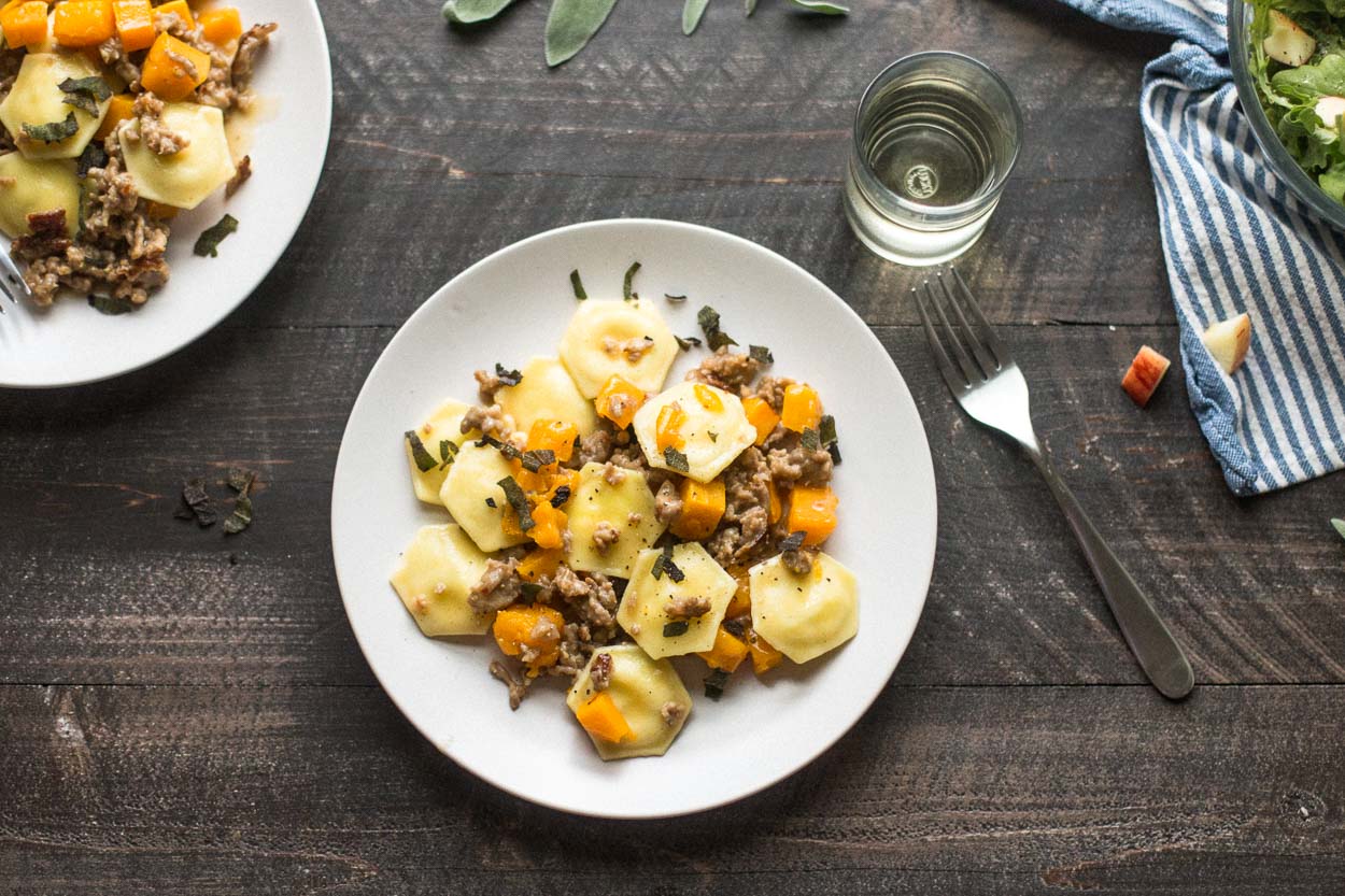 Mushroom, Sausage, and Butternut Squash Saute