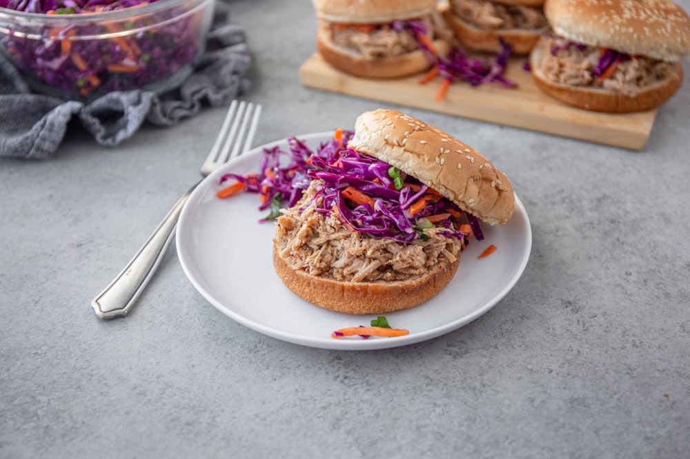Slow Cooker Pulled Pork with Baked Sweet Potatoes