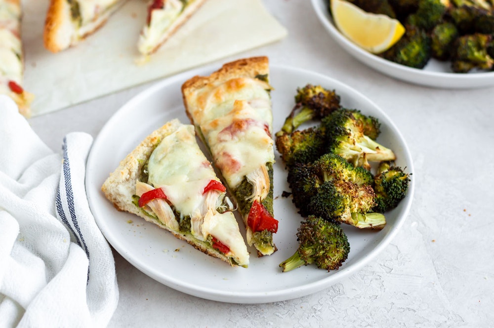French Bread Pizza with Pesto and White Beans