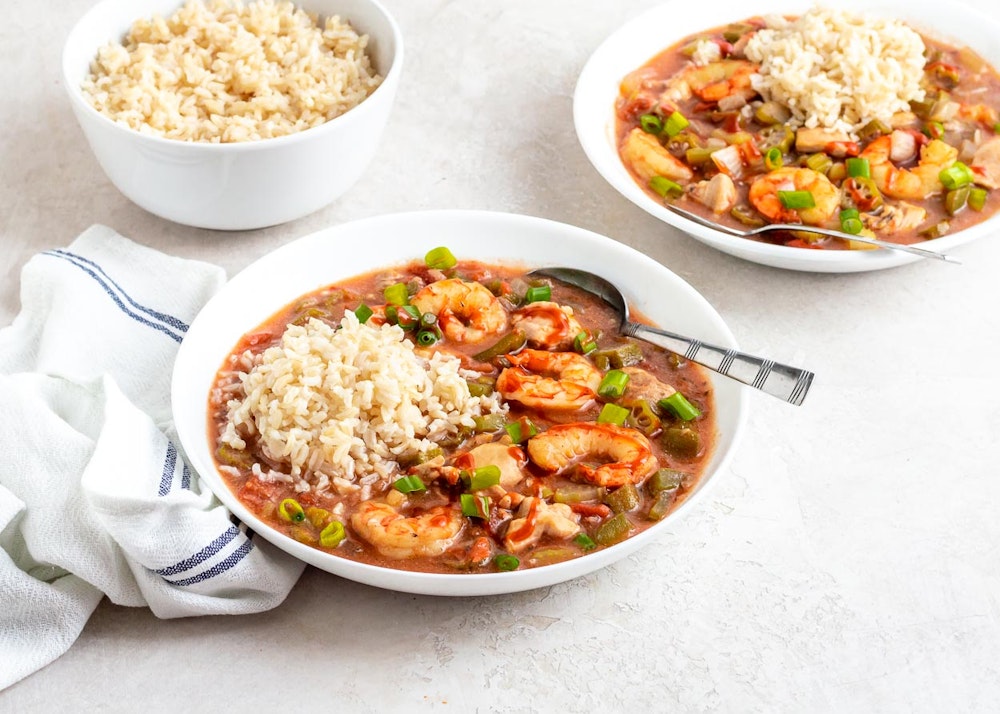 Slow Cooker (or not) Chicken and Shrimp Gumbo