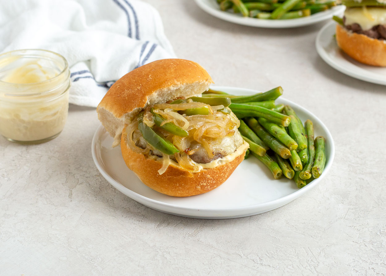 Philly Cheesesteak Burger