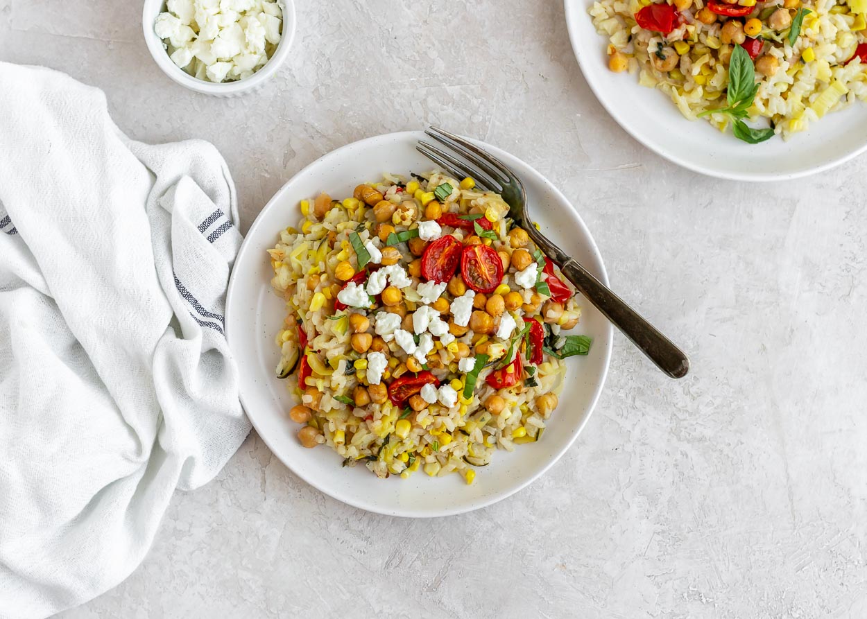 Summer Risotto with Tomatoes and Basil