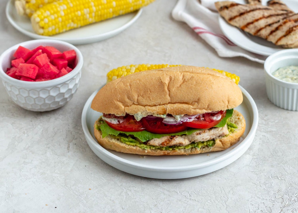 Grilled (or not) Chicken Sandwich with Lemon-Herb Aioli