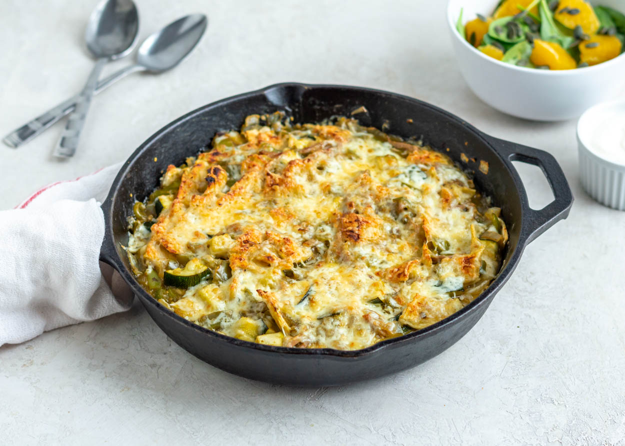[Leftover] Carnitas Skillet Enchiladas