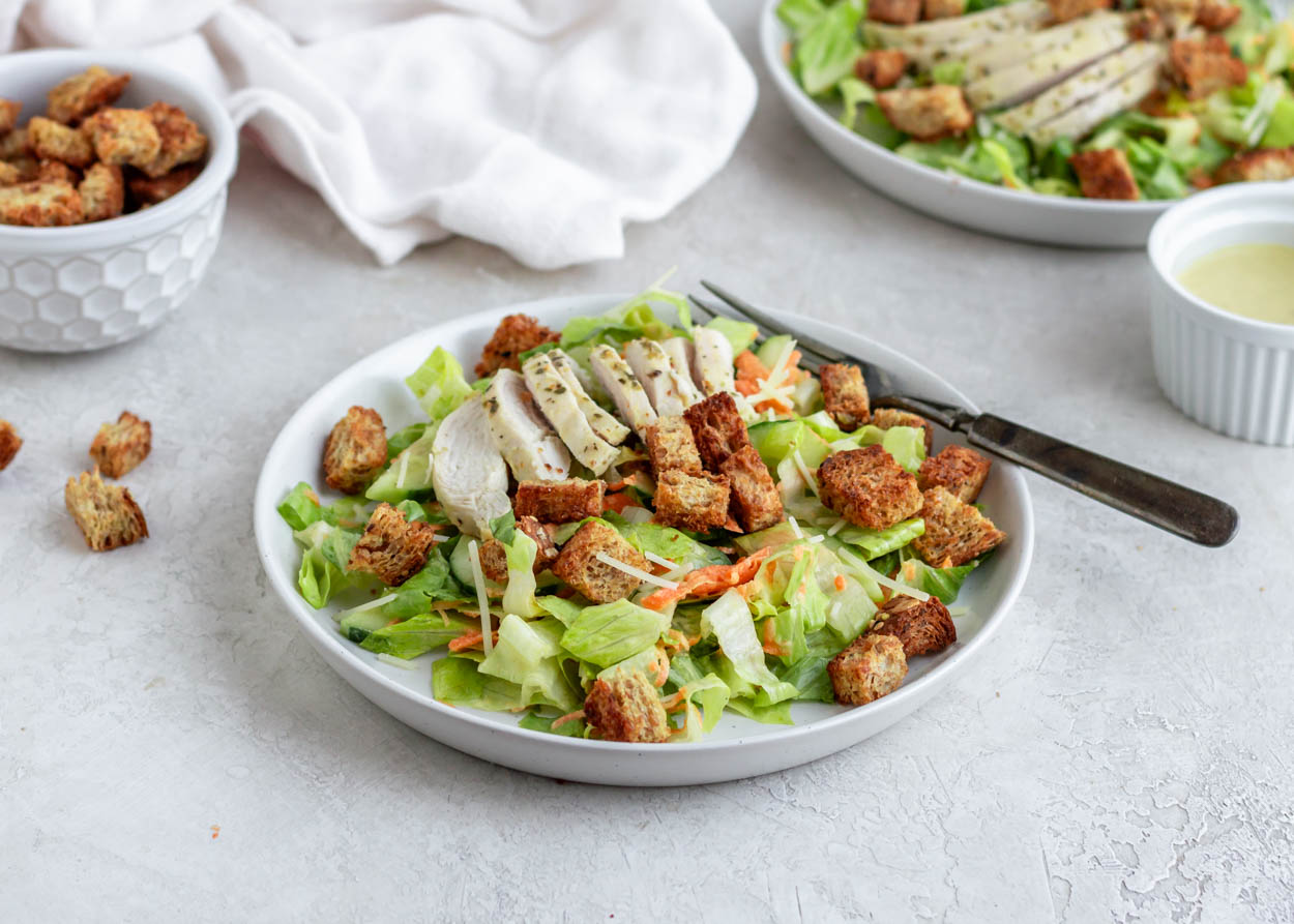Sheet Pan Chicken Caesar Salad
