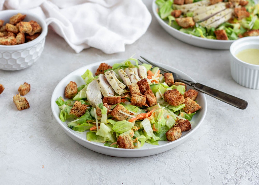 Sheet Pan Chicken Caesar Salad