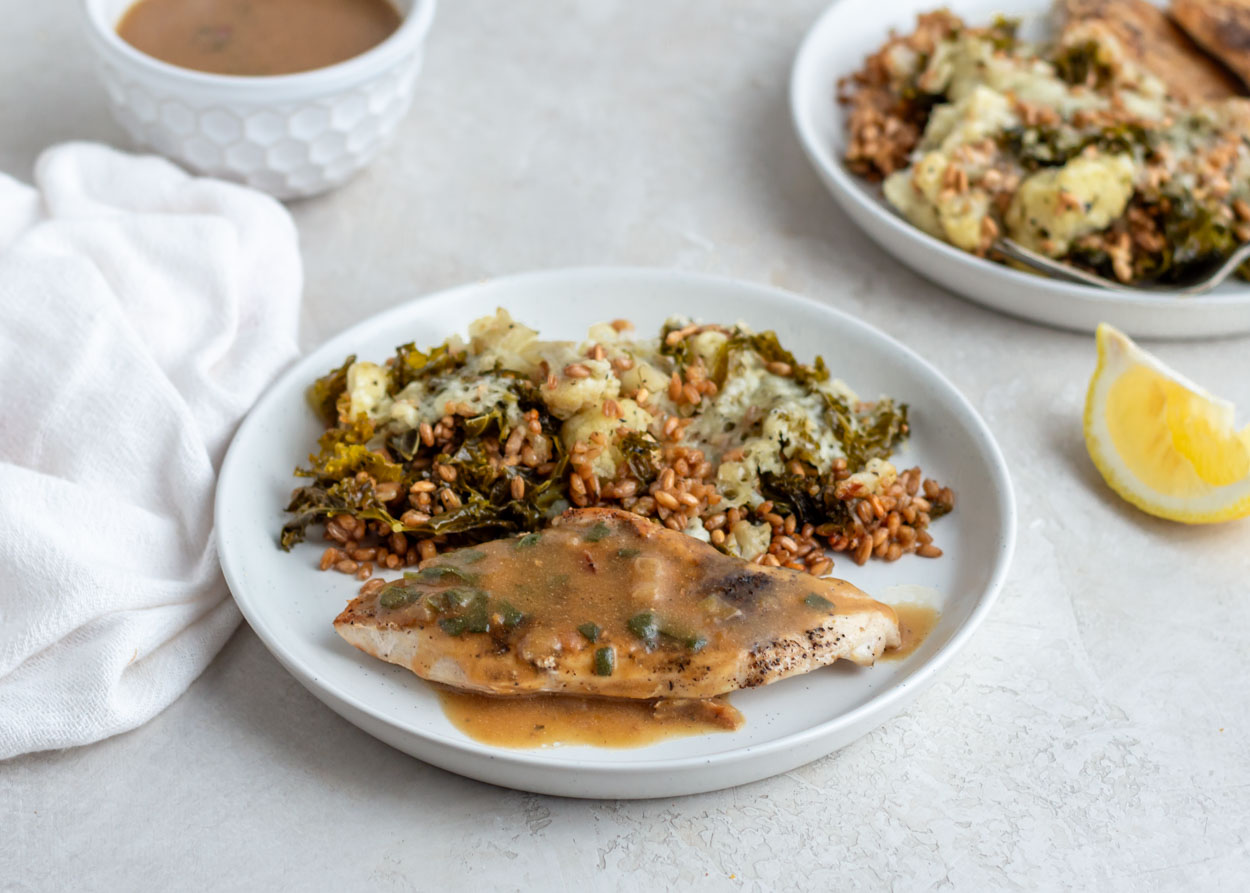 Seared Chicken with Lemon-Sage Pan Sauce